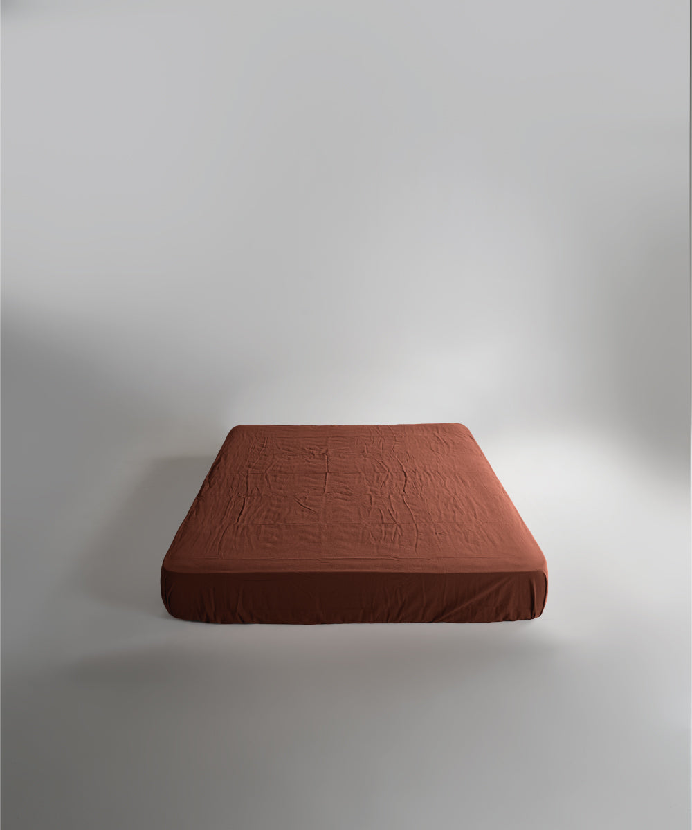 Stonewash 100% Yıkanmış Pamuk Çarşaf Autumn
