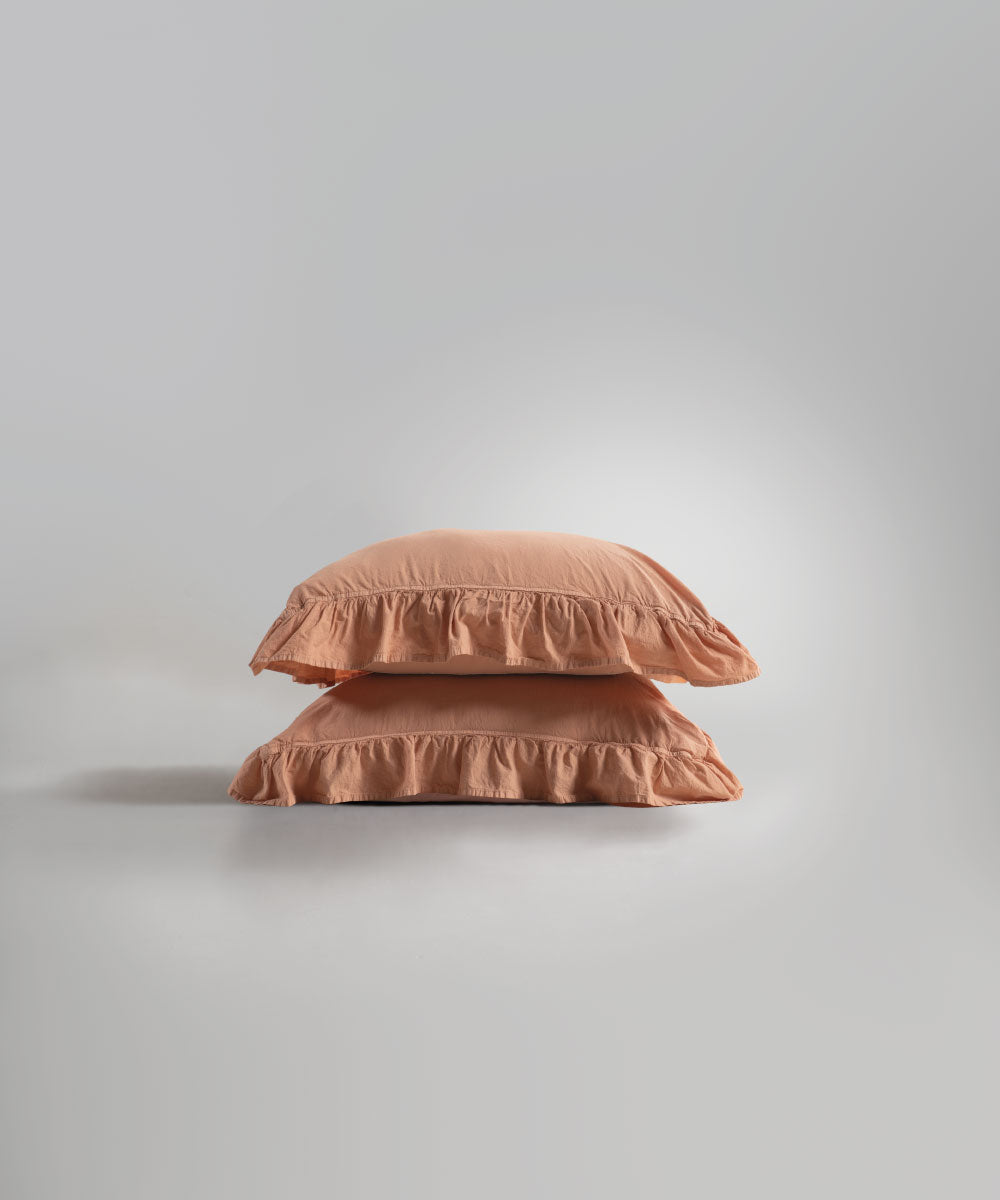 Stonewash 100% Yıkanmış Pamuk Exclusive Çarşaf Set Toast