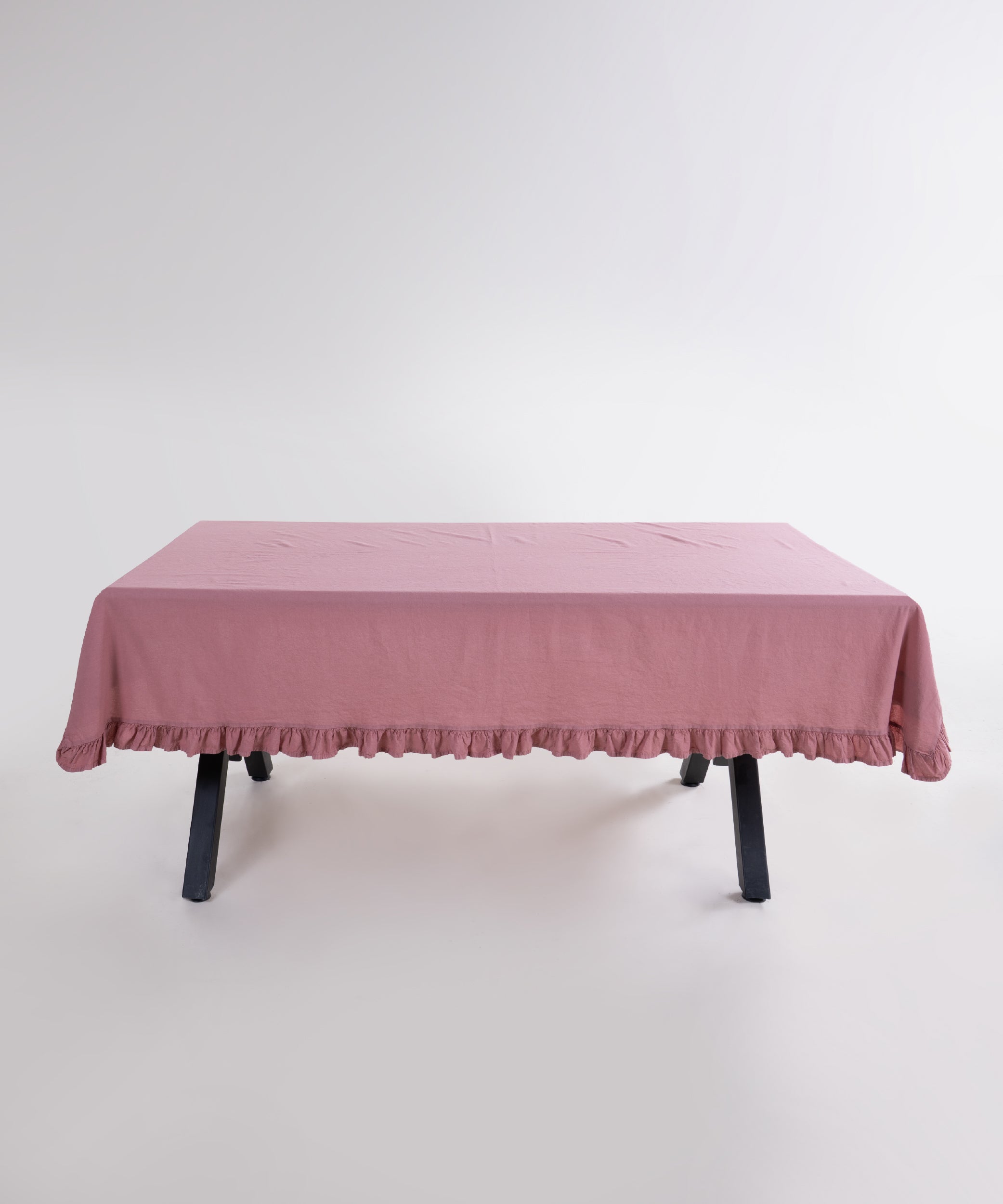 Stonewash %100 Pamuk Exclusive Masa Örtüsü Old Rose - 140X200cm