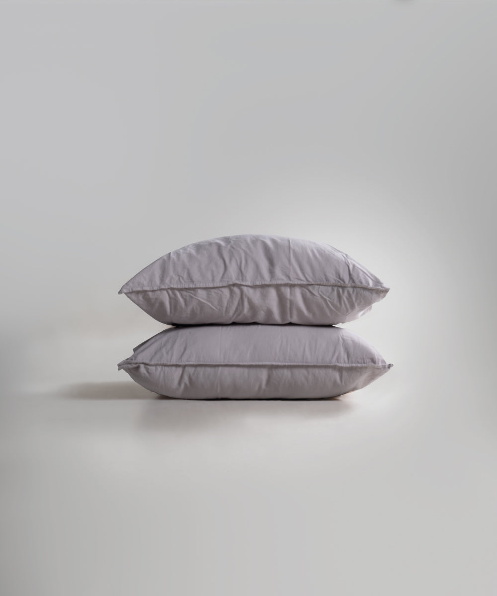 Stonewash 100% Yıkanmış Pamuk Yastık Kılıfı Opal Grey