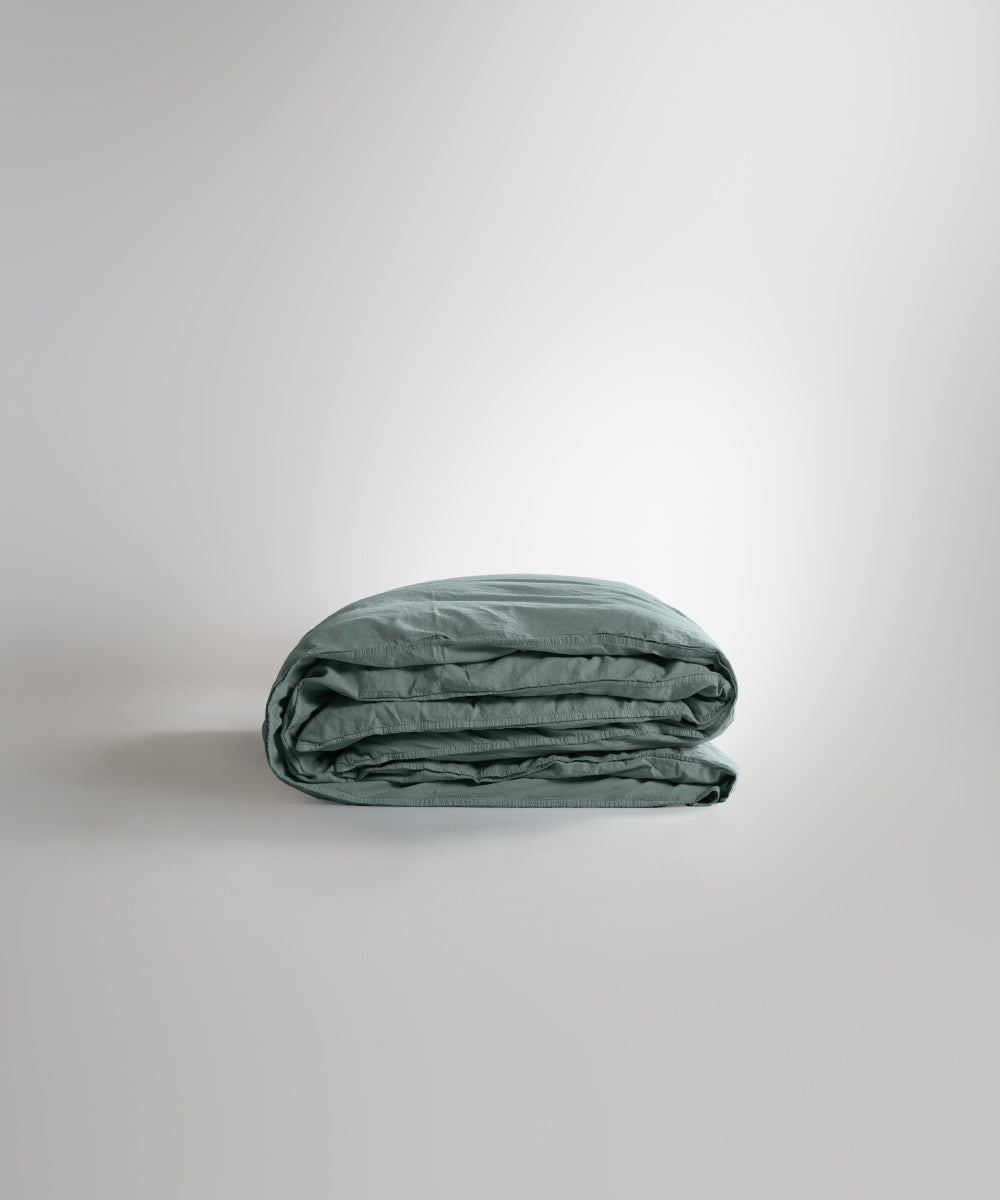 Stonewash 100% Yıkanmış Pamuk Nevresim Natural Green