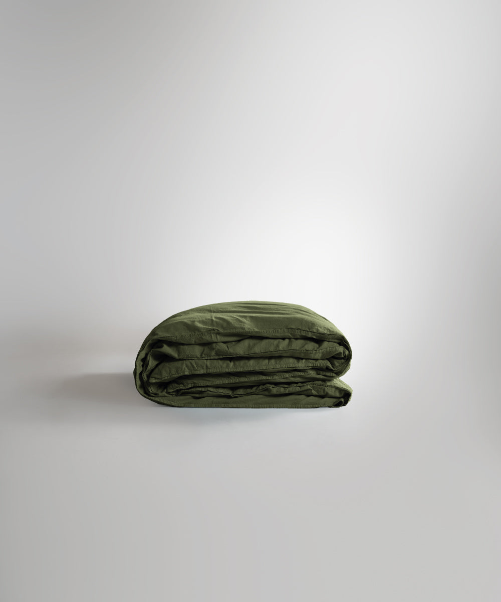 Stonewash 100% Yıkanmış Pamuk Nevresim Seti Capulet Olive