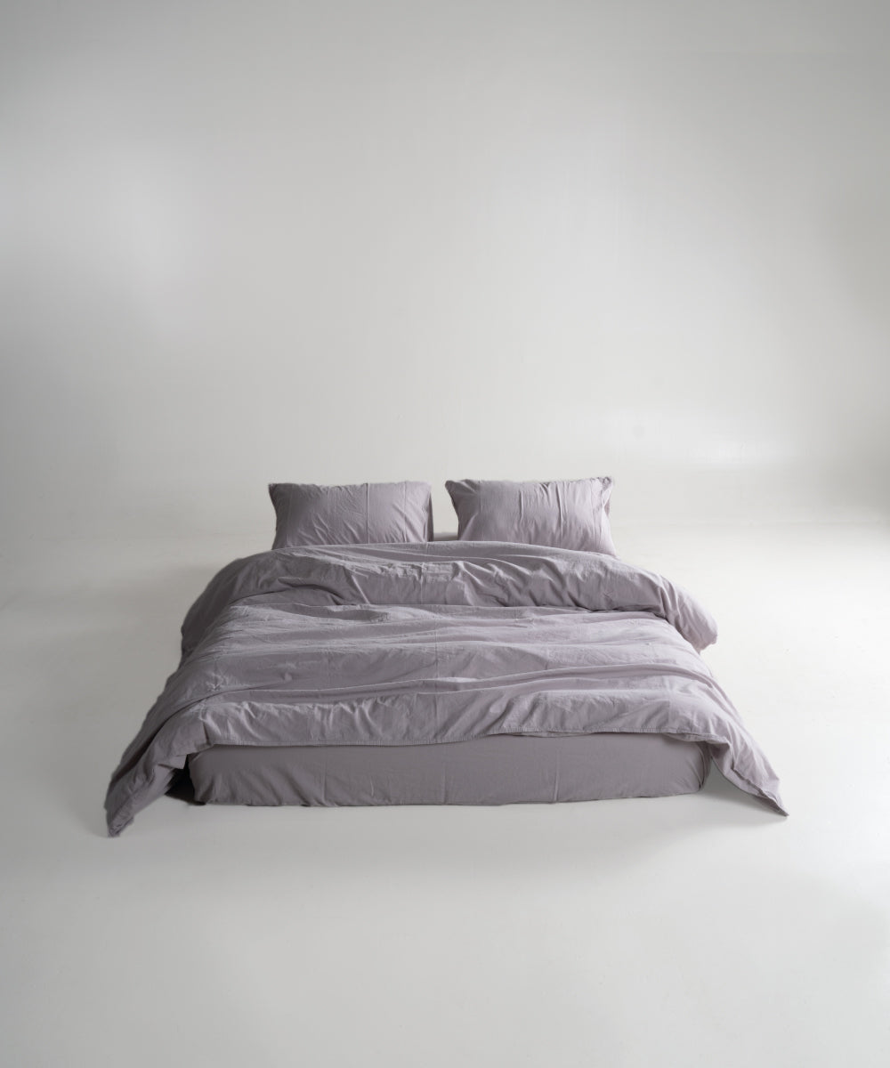 Stonewash 100% Yıkanmış Pamuk Yastık Kılıfı Opal Grey