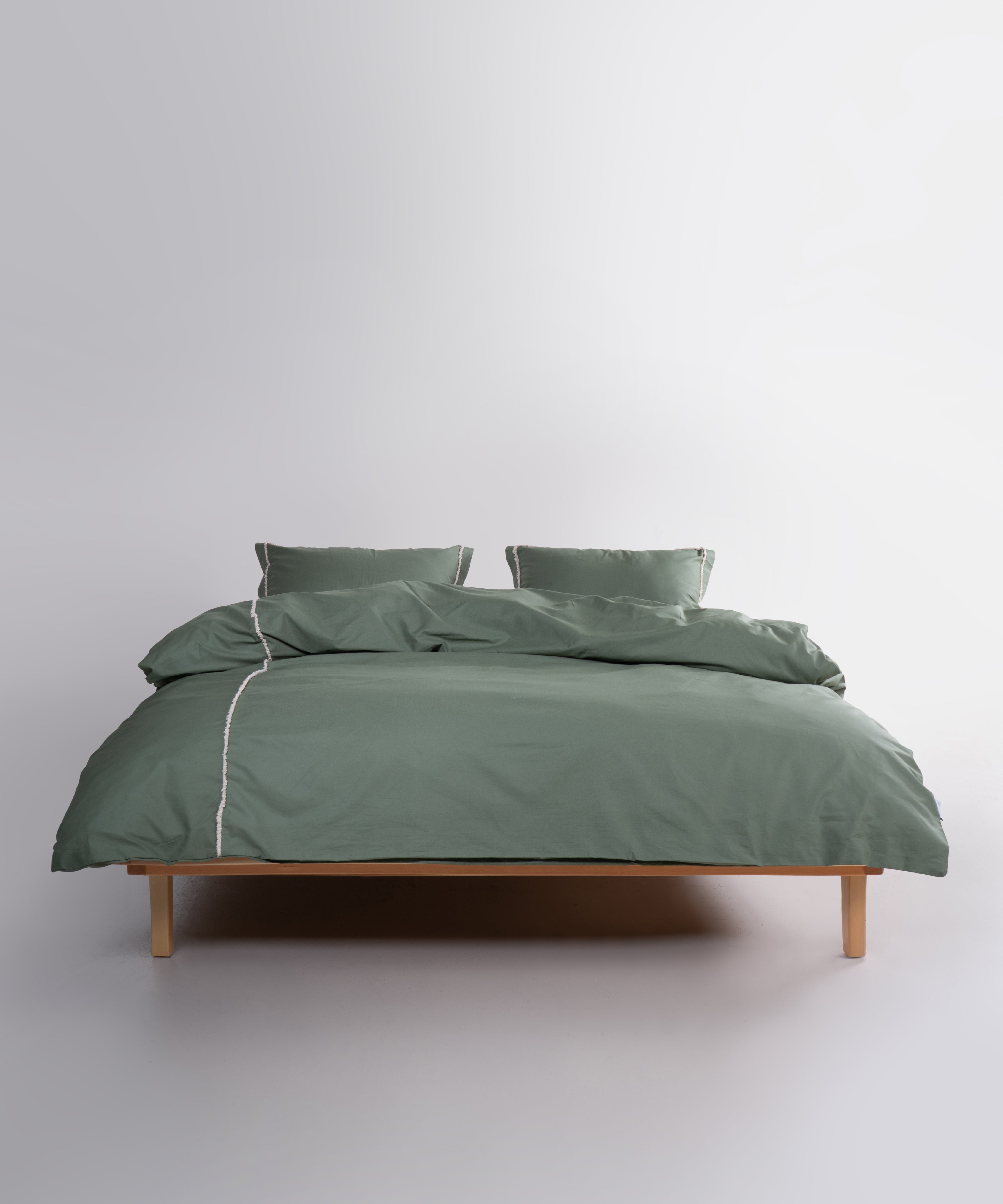 Prima %100 Pamuk El Nakışlı Nevresim Takımı - Frange Green