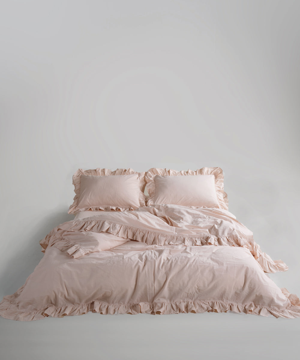 Stonewash 100% Yıkanmış Pamuk Exclusive Çarşaf Set Pristine