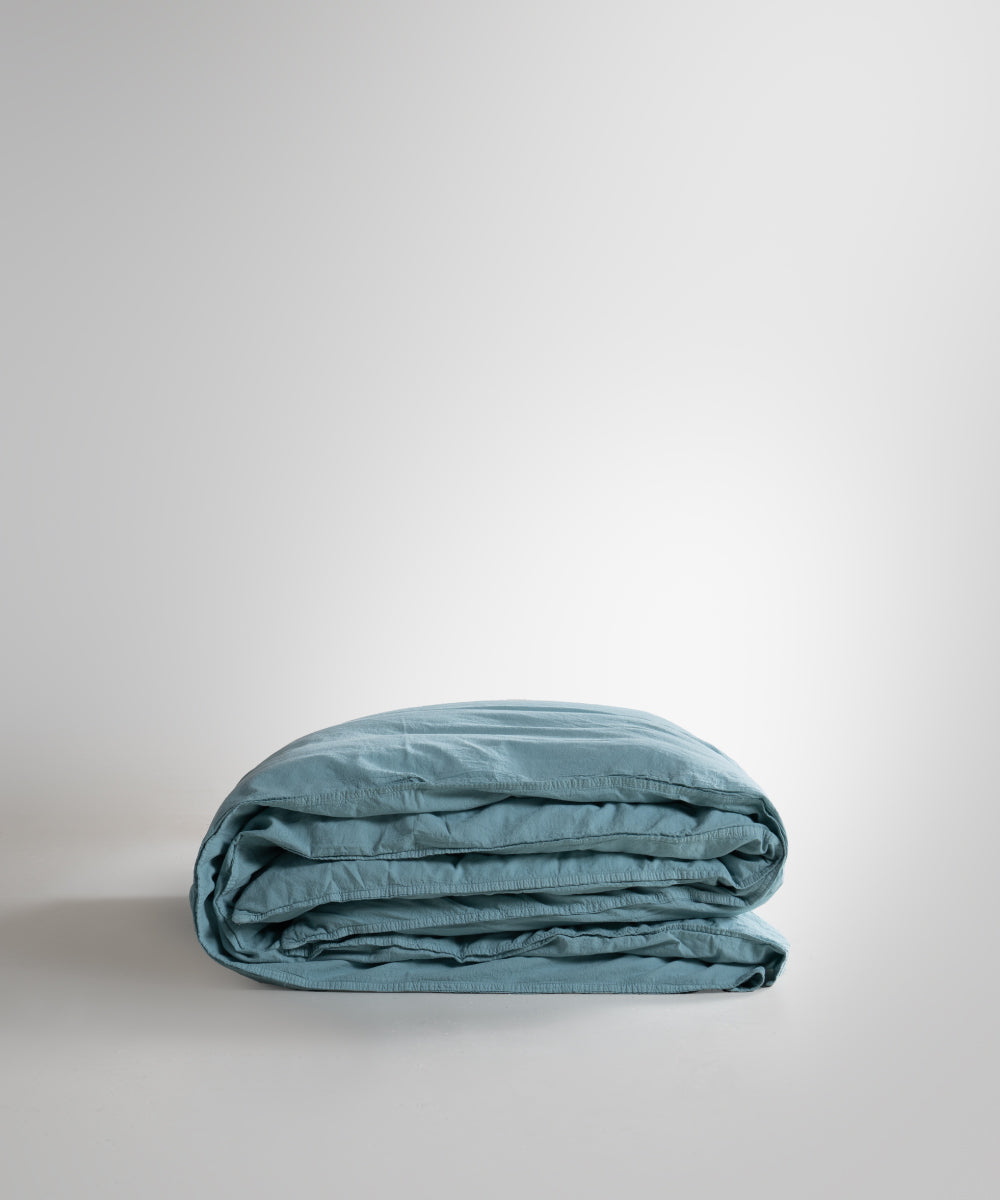 Stonewash 100% Yıkanmış Pamuk Nevresim Seti Mineral Blue