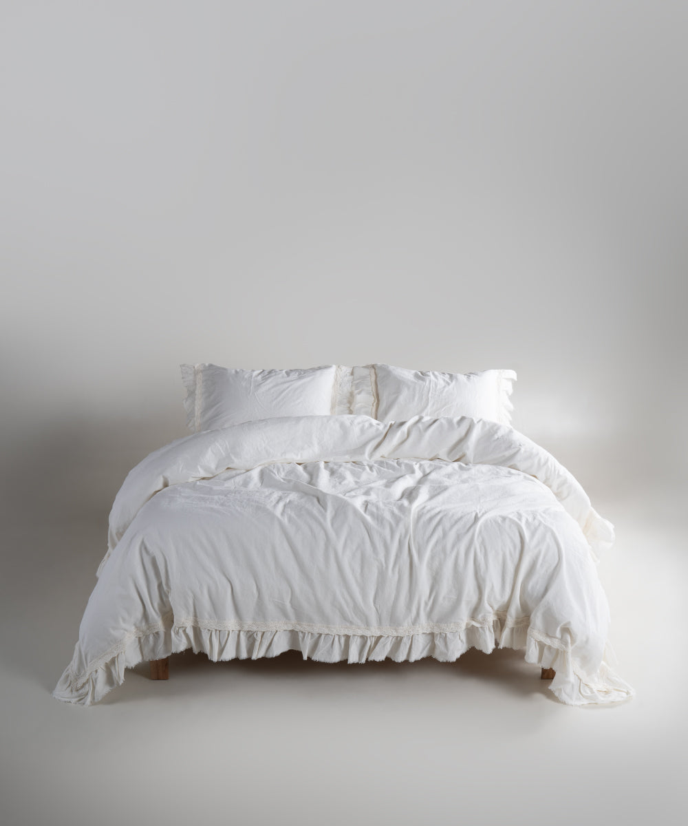 %100 Pamuk Stonewash Nevresim Takımı - Francesca Snow White