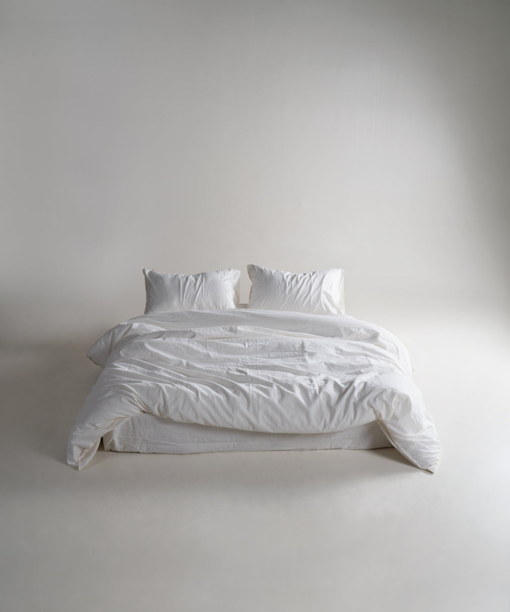 Stonewash 100% Yıkanmış Pamuk Nevresim Takımı Snow White