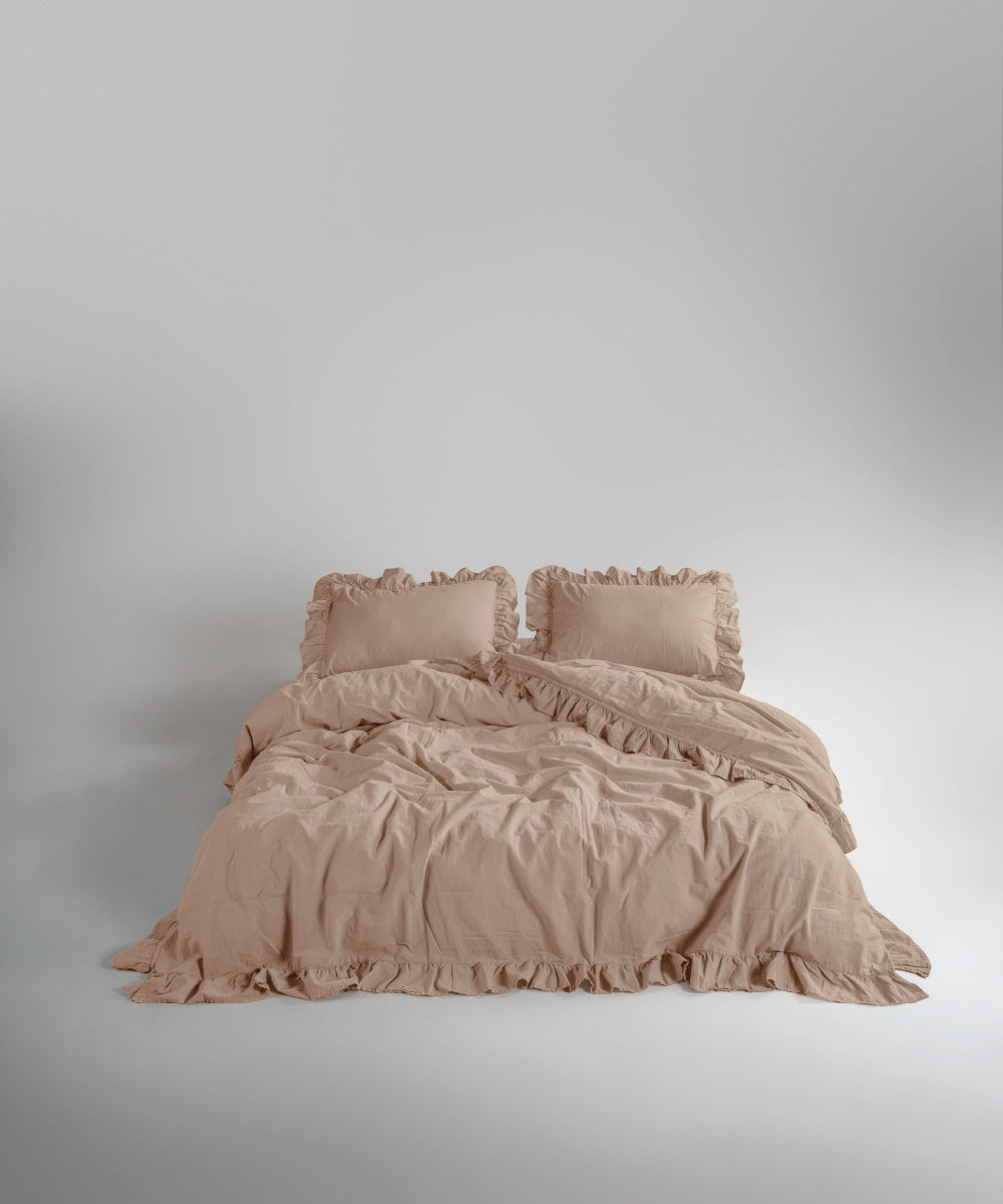 Stonewash 100% Yıkanmış Pamuk Exclusive Nevresim Takımı Akdeniz Beji