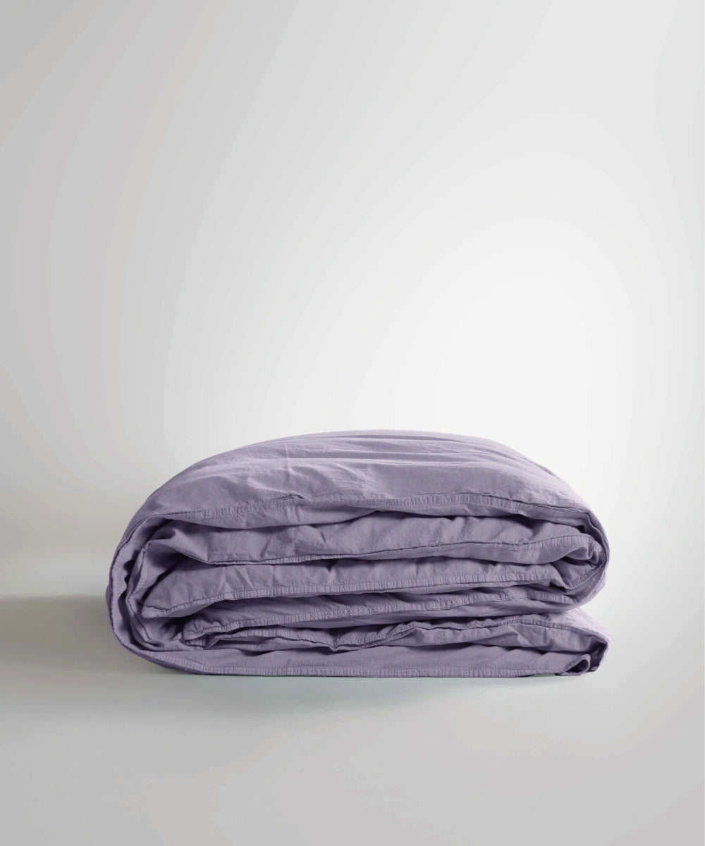 Stonewash 100% Yıkanmış Pamuk Nevresim Seti Violet