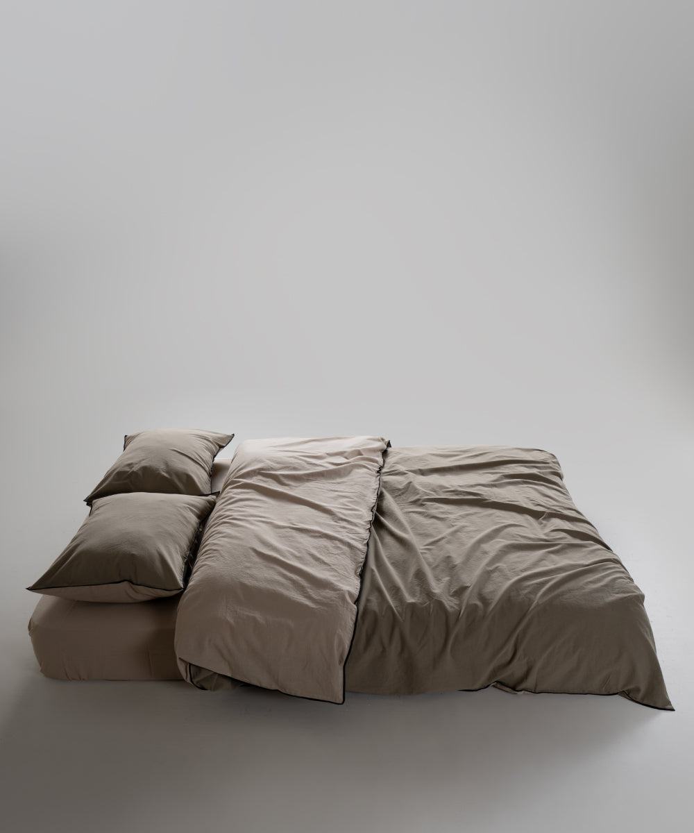 Essualte Doubleface %100 Pamuk Nevresim Takımı Akdeniz Yeşili / Oxford Tan