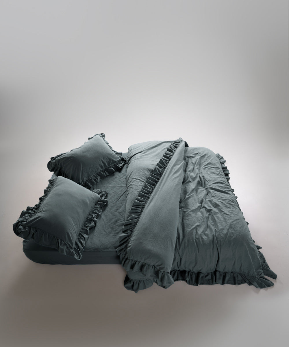 Stonewash 100% Yıkanmış Pamuk Exclusive Çarşaf Set Castle Rock
