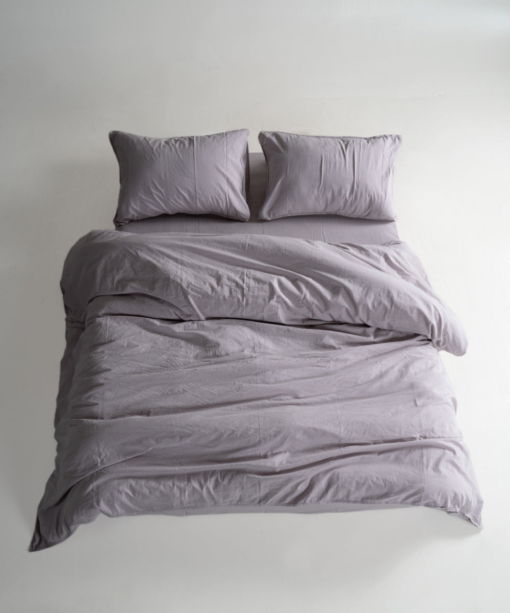 Stonewash 100% Yıkanmış Pamuk Yastık Kılıfı Opal Grey