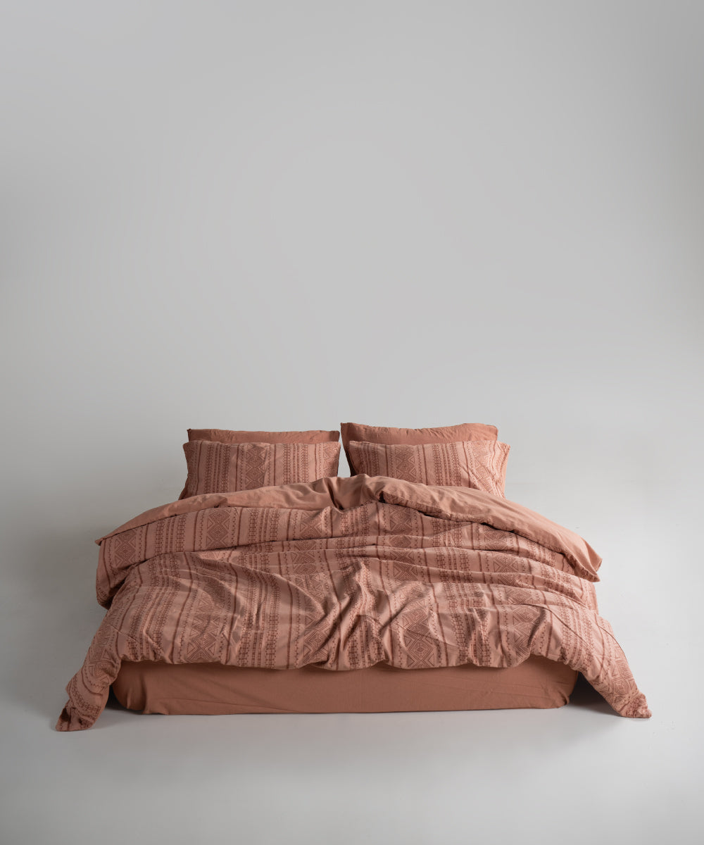 %100 Pamuk Stonewash Nevresim Takımı Coastal Trio - Commencer