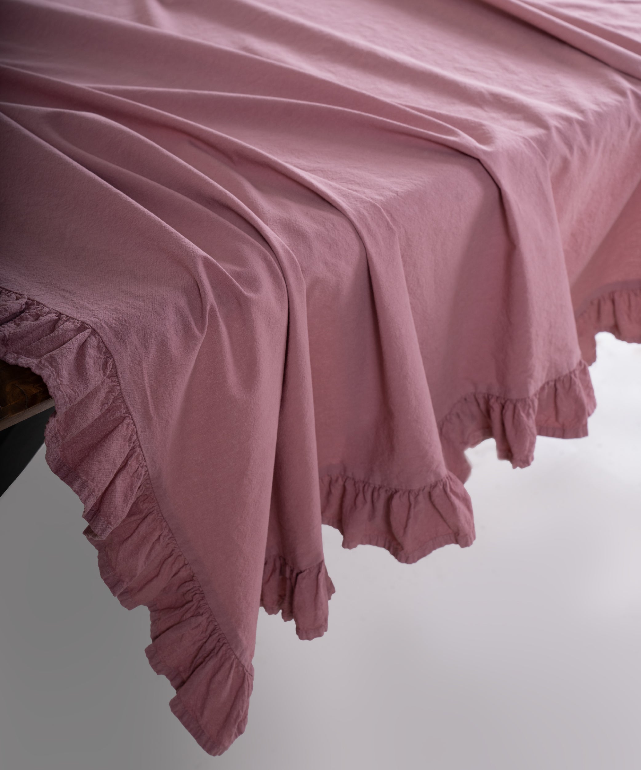 Stonewash %100 Pamuk Exclusive Masa Örtüsü Old Rose - 140X200cm