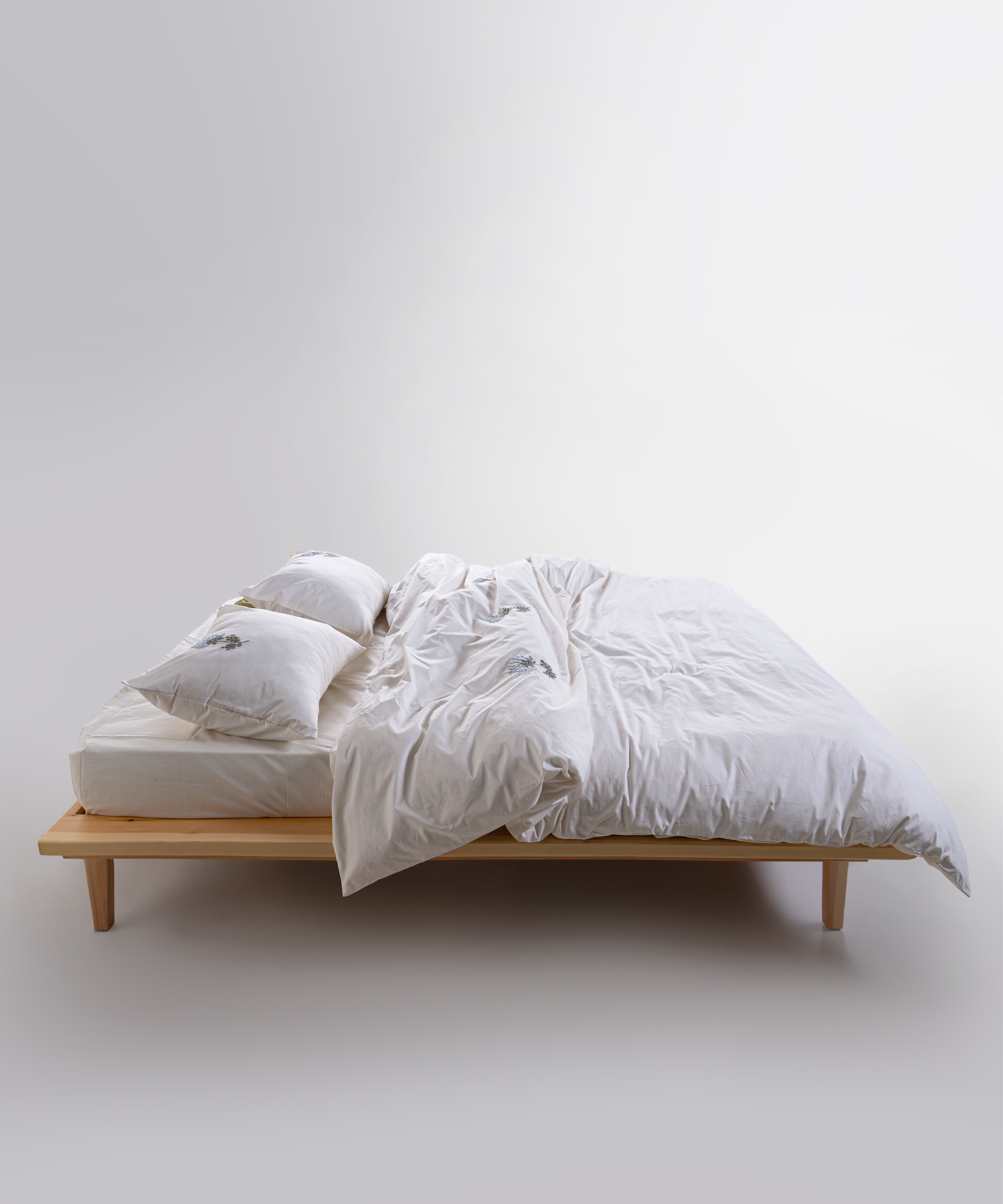 Prima %100 Pamuk El Nakışlı Nevresim Takımı - Livre Beyaz