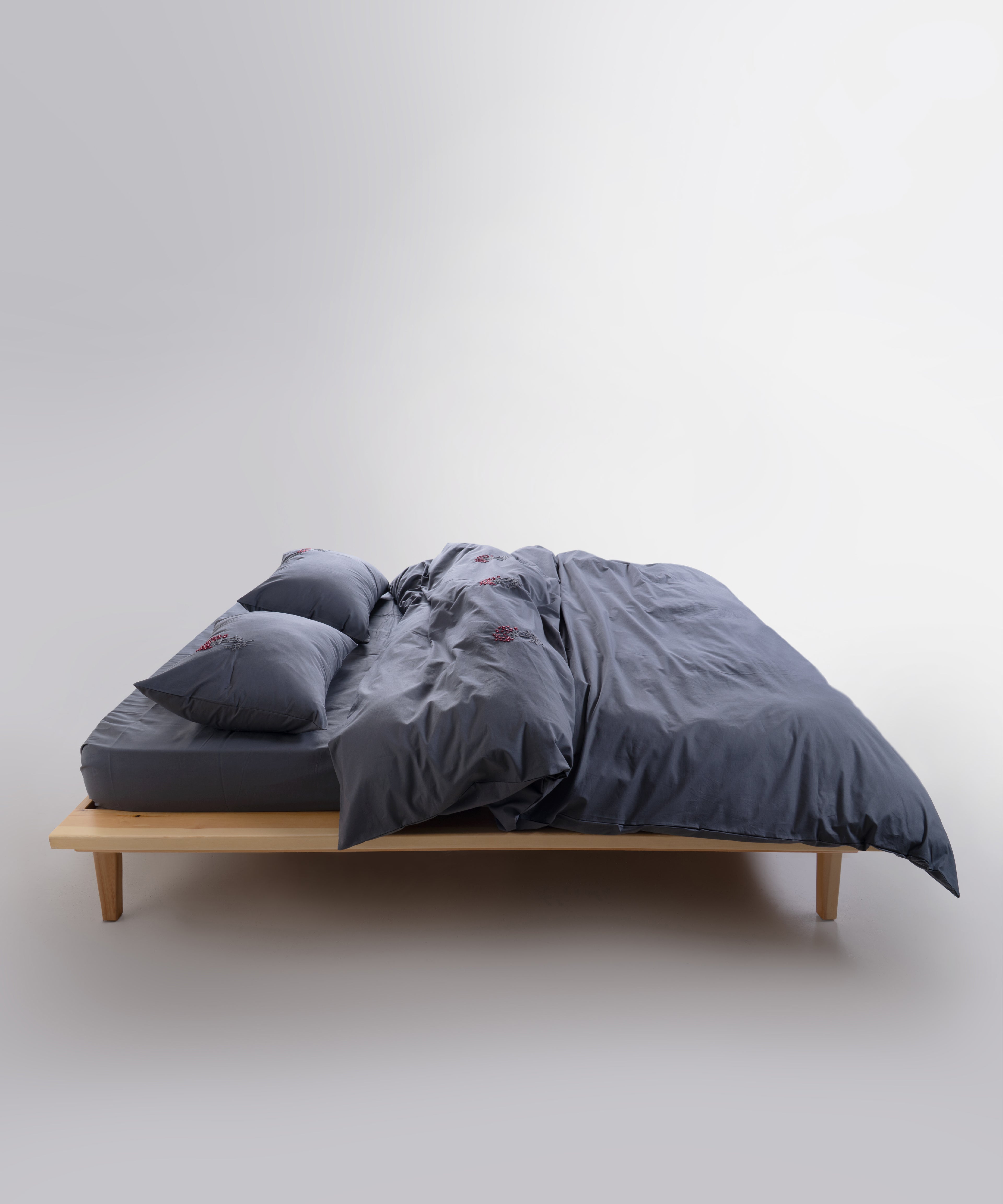 Prima %100 Pamuk El Nakışlı Nevresim Takımı - Livre Antrasit