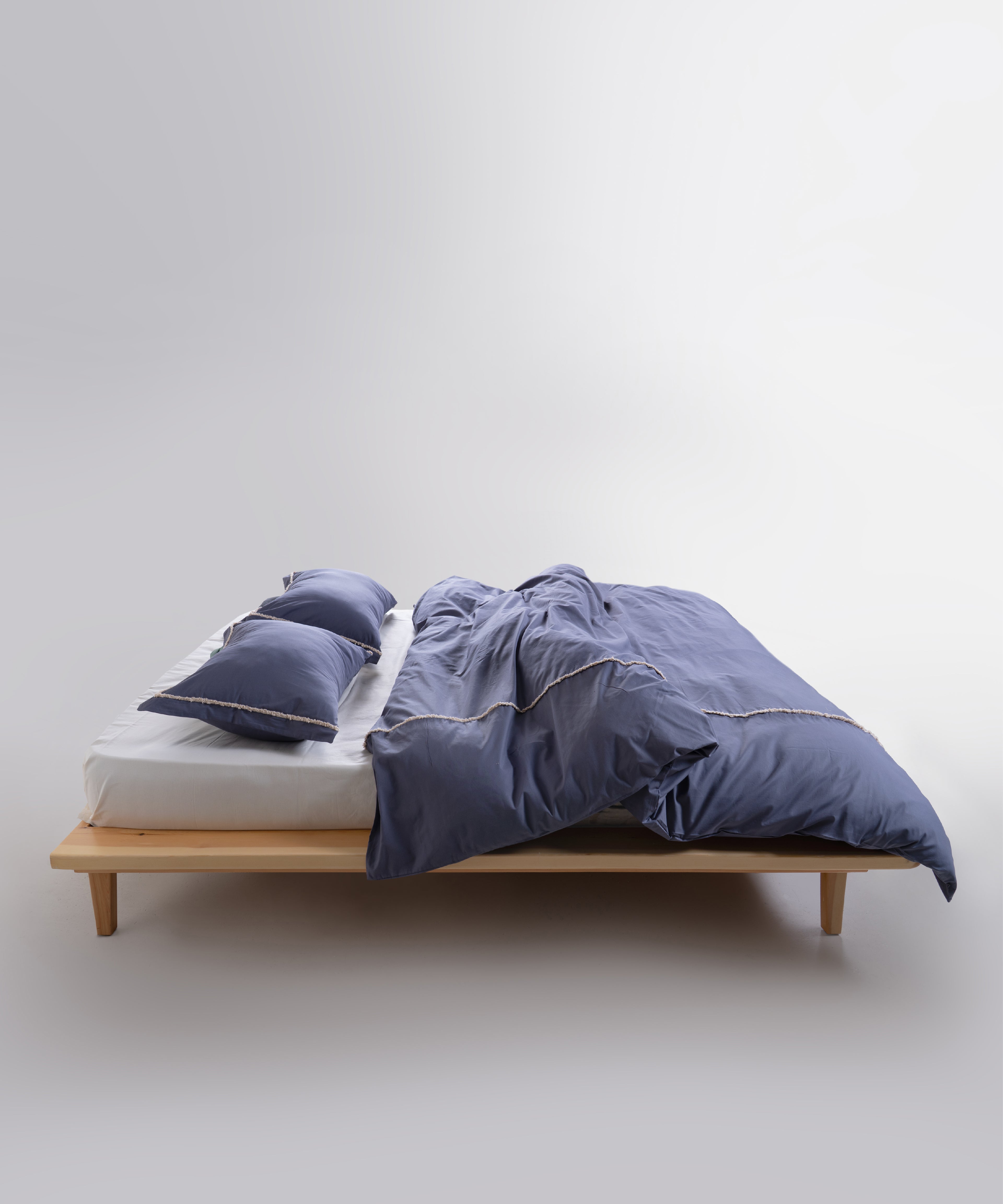 Prima %100 Pamuk El Nakışlı Nevresim Takımı - Frange Grey