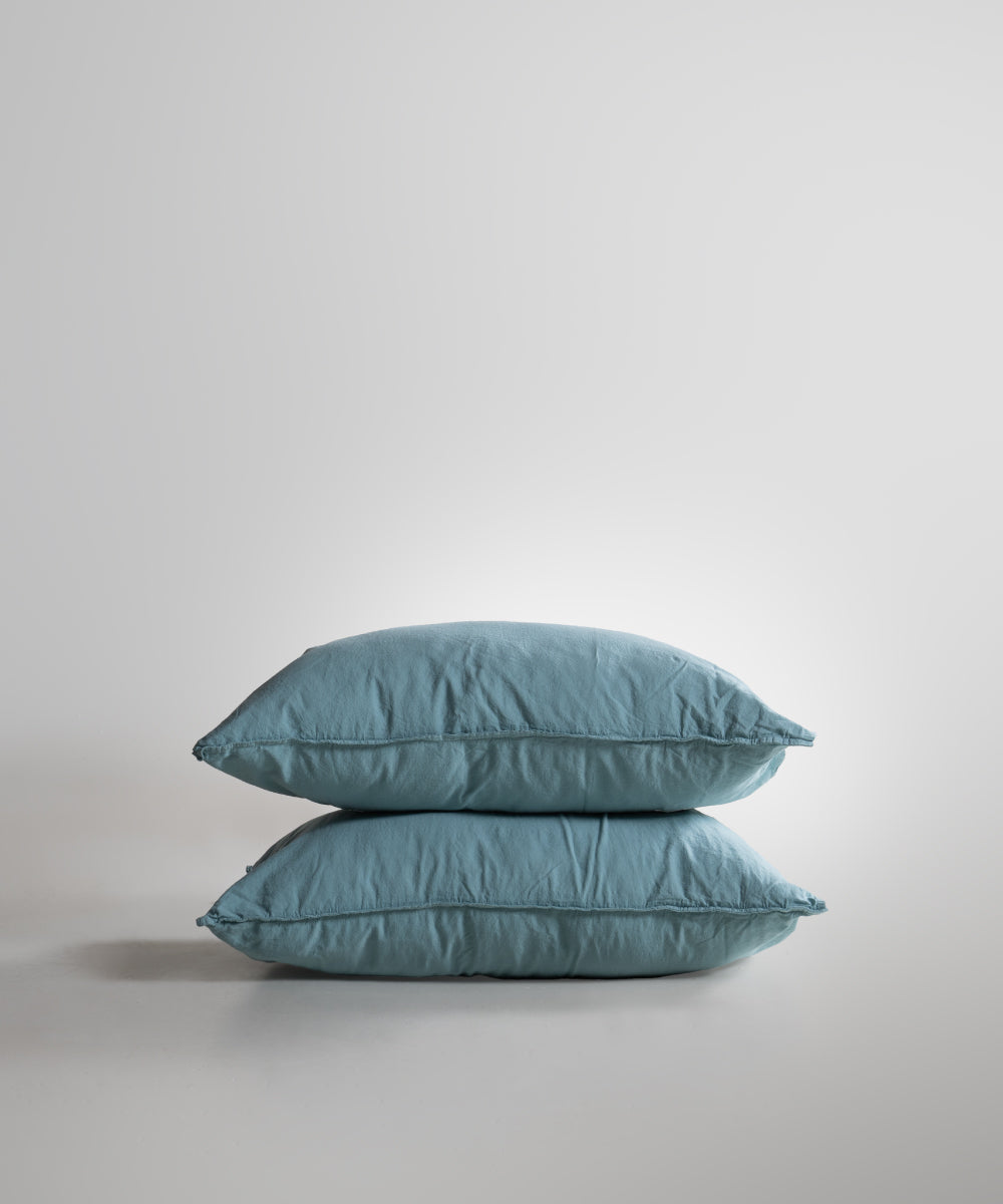 Stonewash 100% Yıkanmış Pamuk Nevresim Seti Mineral Blue