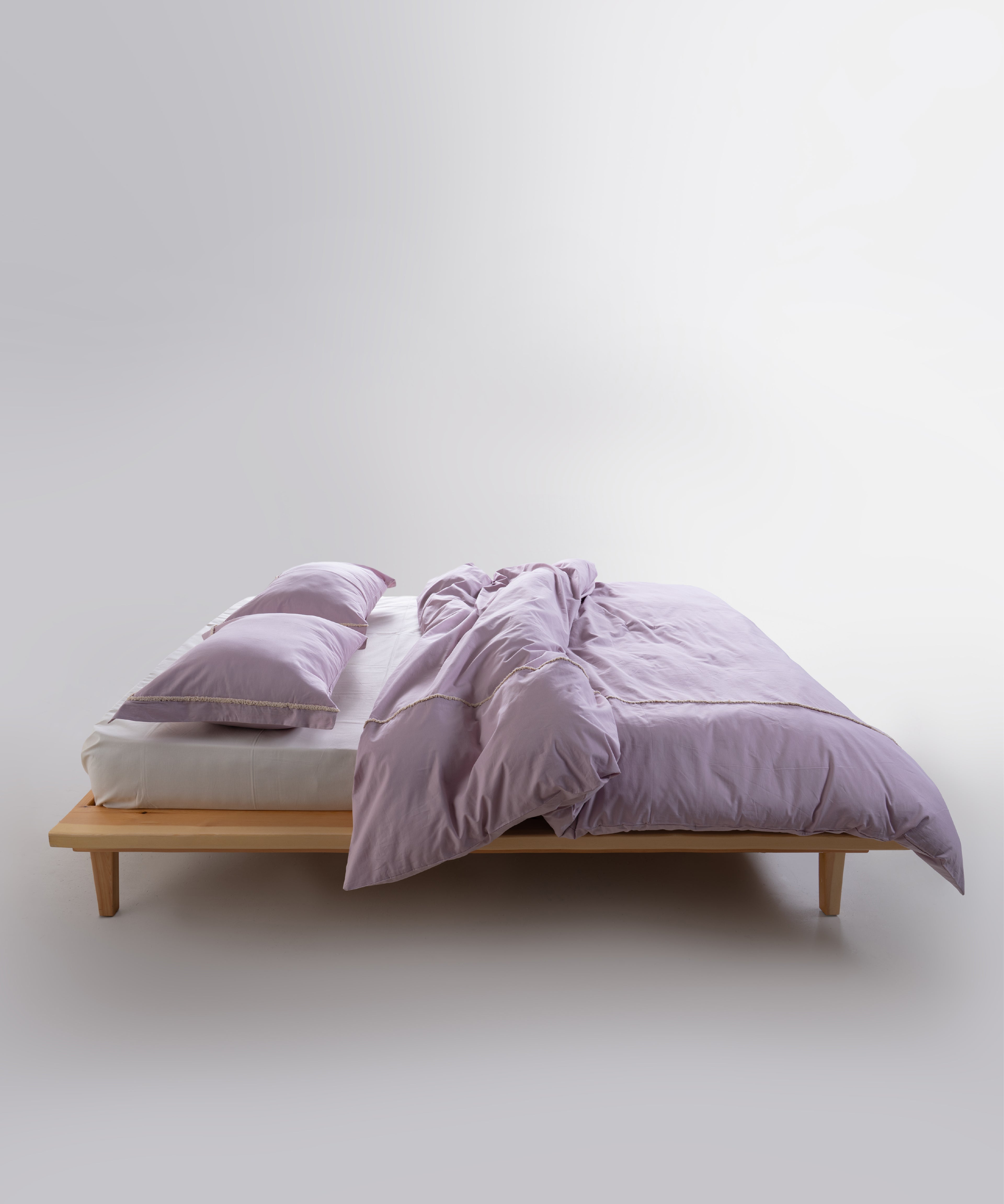 Prima %100 Pamuk El Nakışlı Nevresim Takımı - Frange Lila