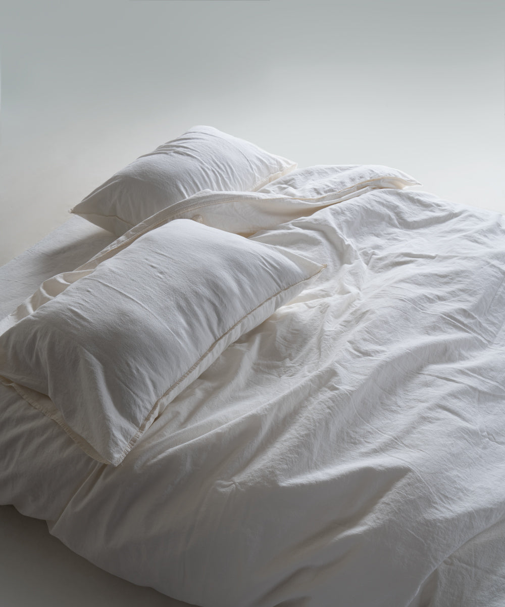 Stonewash 100% Yıkanmış Pamuk Nevresim Takımı Snow White