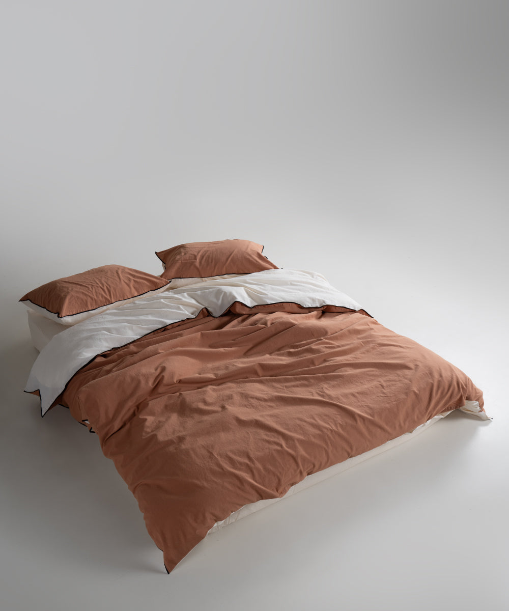 Essualte Doubleface %100 Pamuk Nevresim Takımı Commencer / Akdeniz Kremi