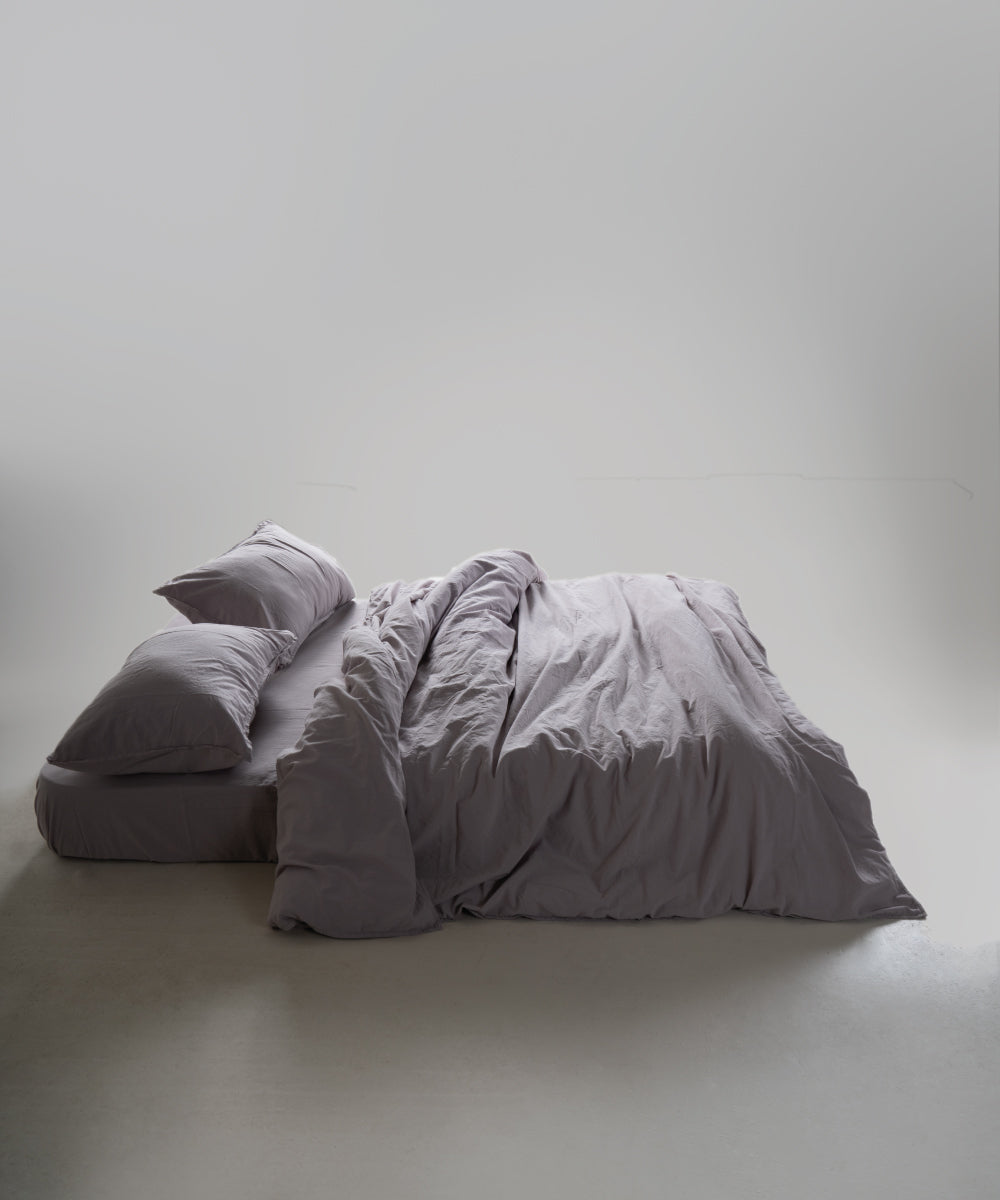Stonewash 100% Yıkanmış Pamuk Nevresim Opal Grey