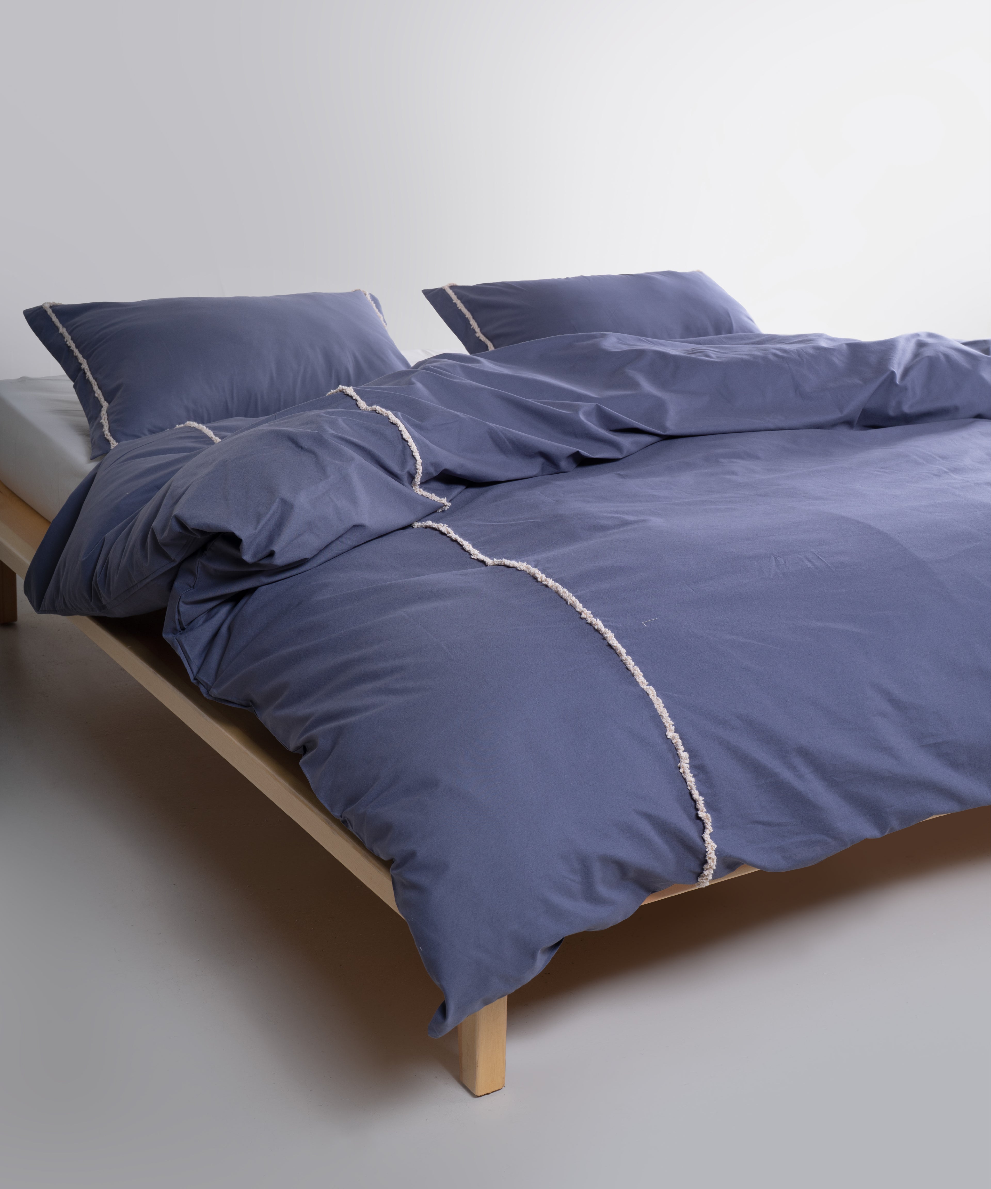 Prima %100 Pamuk El Nakışlı Nevresim Takımı - Frange Grey