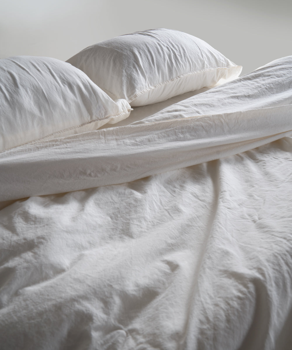 Stonewash 100% Yıkanmış Pamuk Nevresim Takımı Snow White