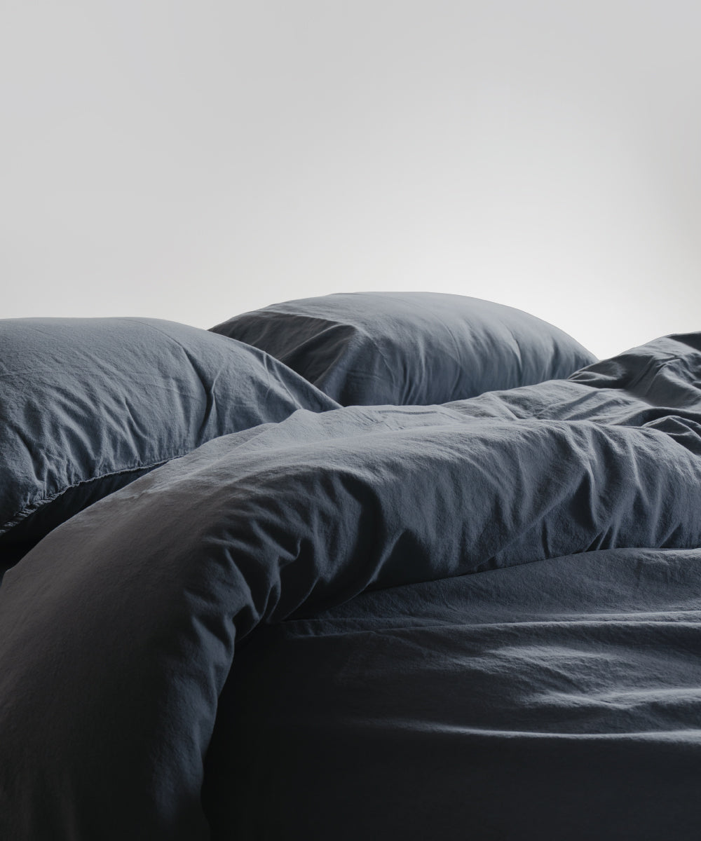 Stonewash 100% Yıkanmış Pamuk Nevresim Takımı Natural Grey