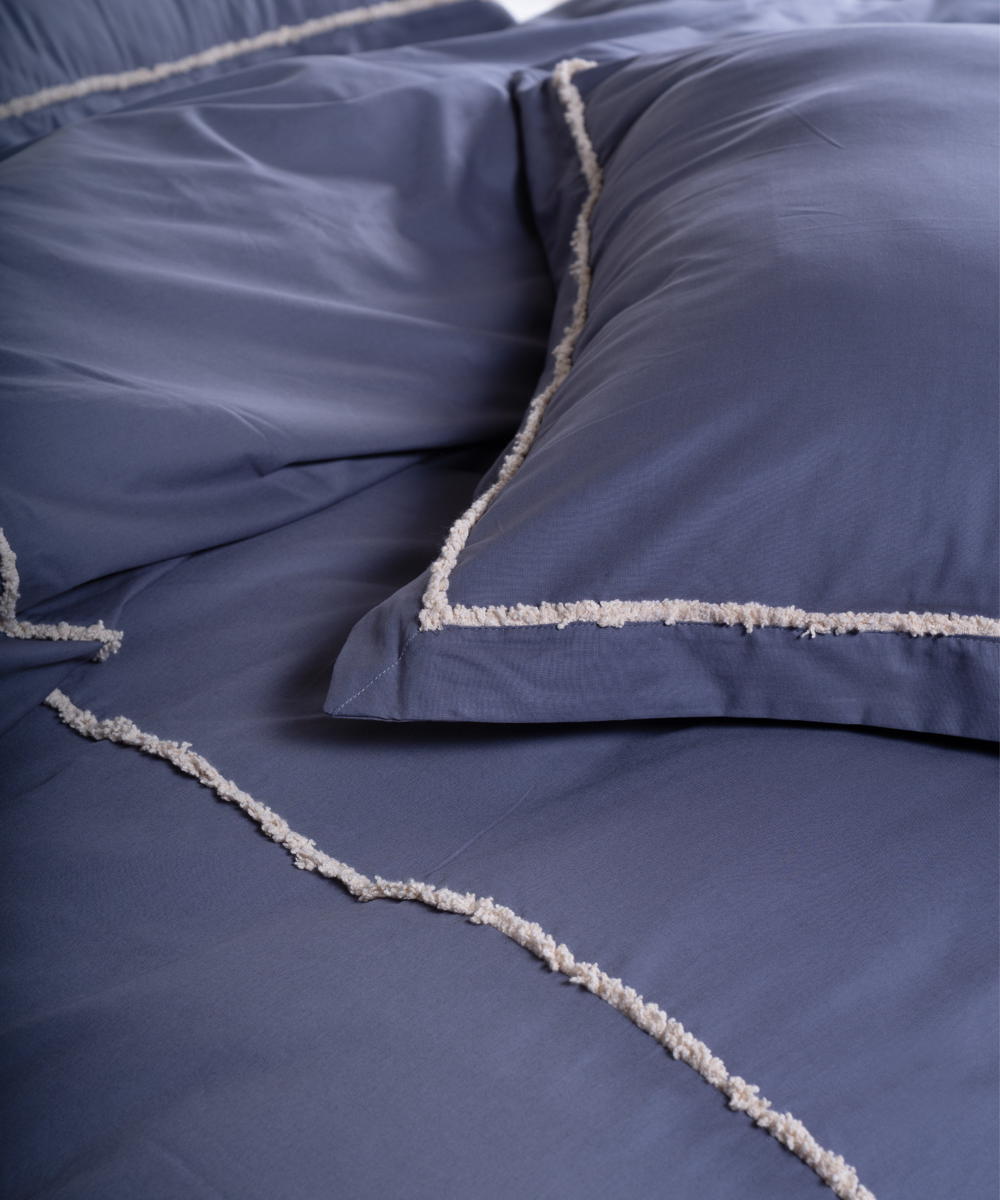 Prima %100 Pamuk El Nakışlı Nevresim Takımı - Frange Grey