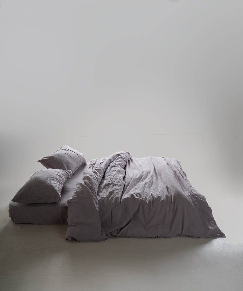 Stonewash 100% Yıkanmış Pamuk Nevresim Takımı Opal Grey