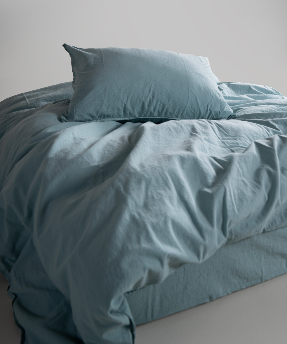 Stonewash 100% Yıkanmış Pamuk Nevresim Seti Mineral Blue