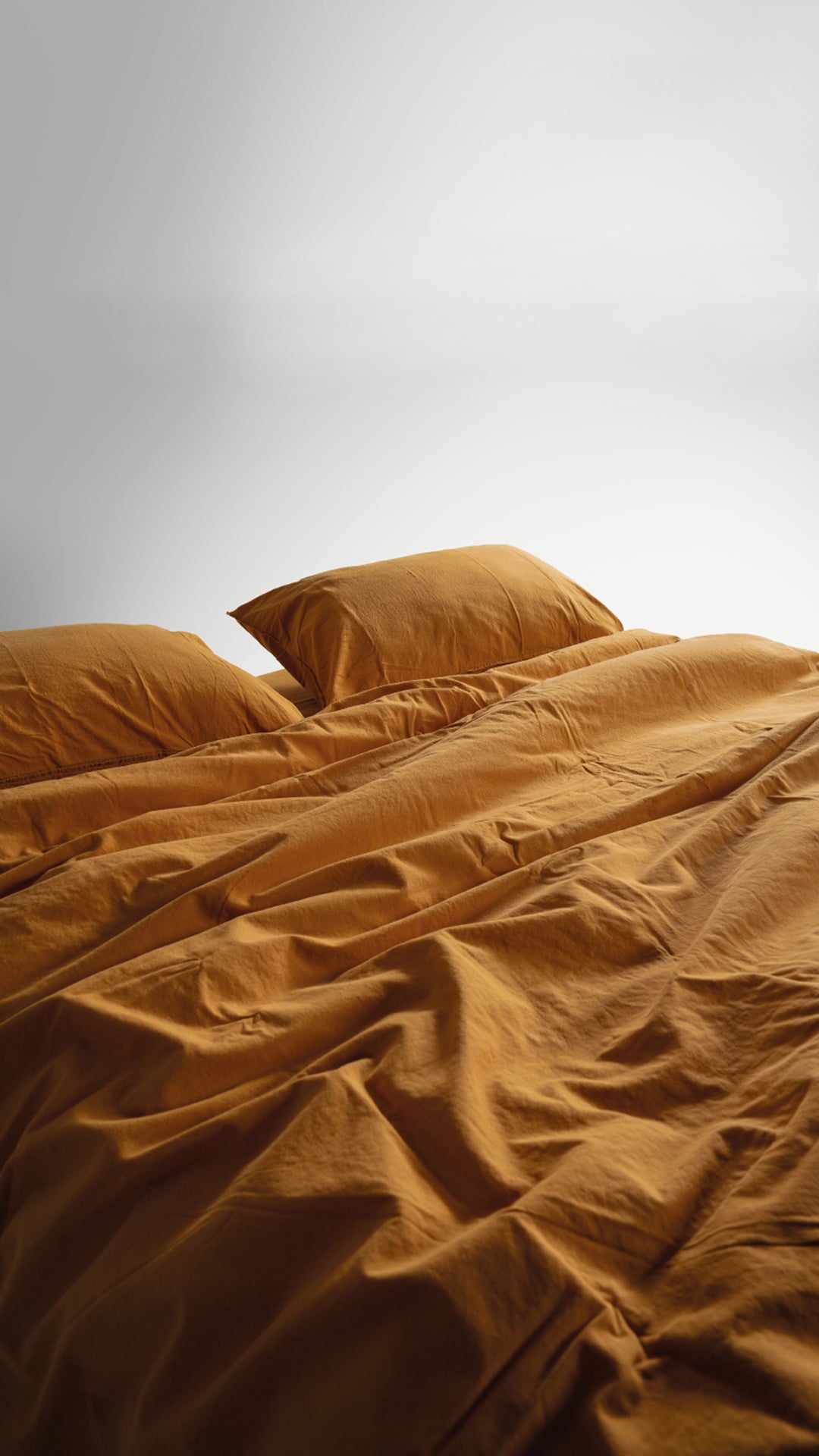 Stonewash 100% Yıkanmış Pamuk Nevresim Seti Mustard