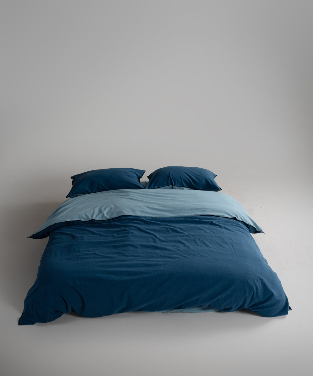 Essualte Doubleface %100 Pamuk Nevresim Takımı Dress Blue / Akdeniz Mavisi