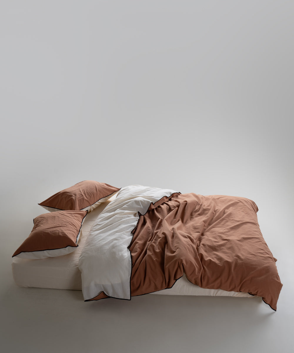 Essualte Doubleface %100 Pamuk Nevresim Takımı Commencer / Akdeniz Kremi