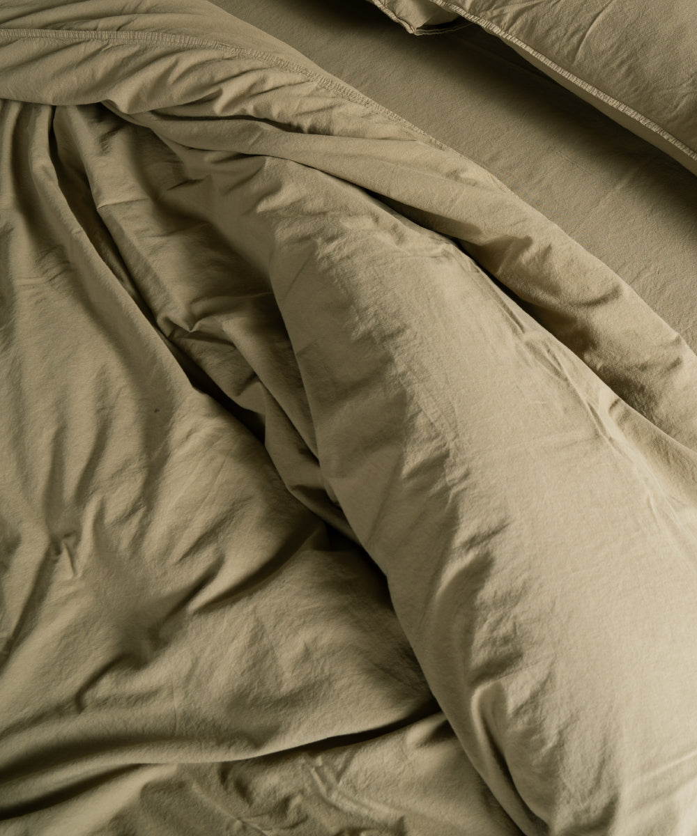 Stonewash 100% Yıkanmış Pamuk Nevresim Takımı Akdeniz Yeşili