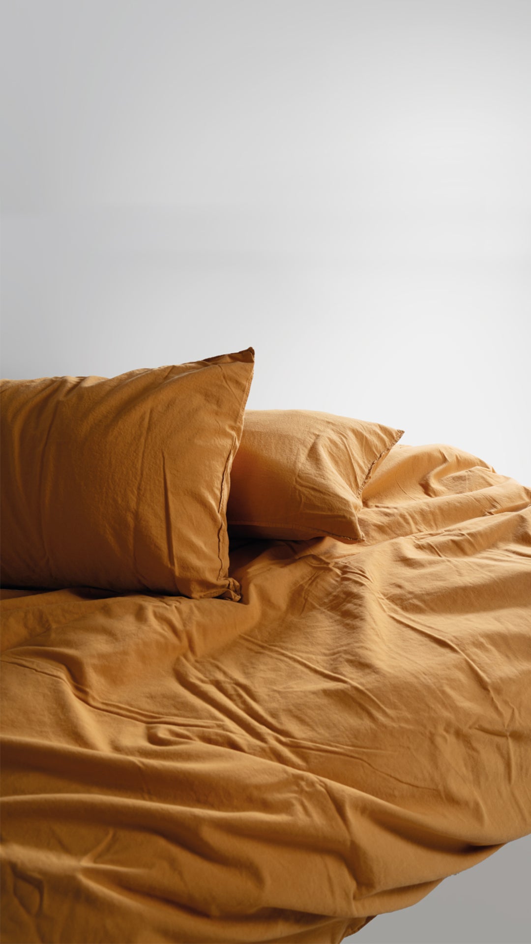 Stonewash 100% Yıkanmış Pamuk Nevresim Seti Mustard