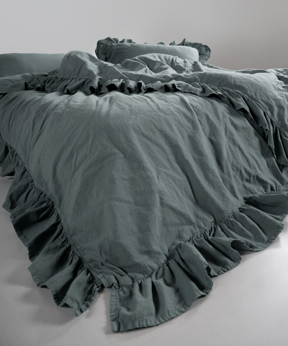 Stonewash 100% Yıkanmış Pamuk Exclusive Nevresim Takımı Castle Rock