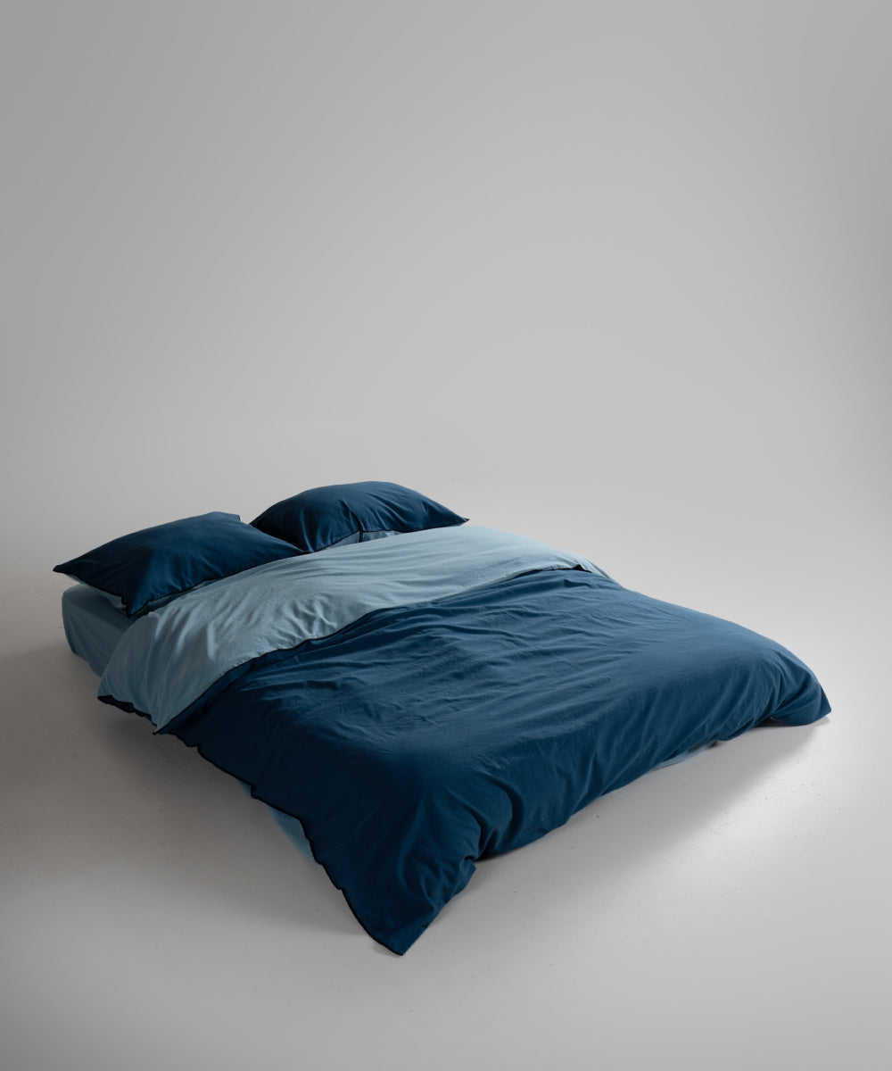 Essualte Doubleface %100 Pamuk Nevresim Takımı Dress Blue / Akdeniz Mavisi