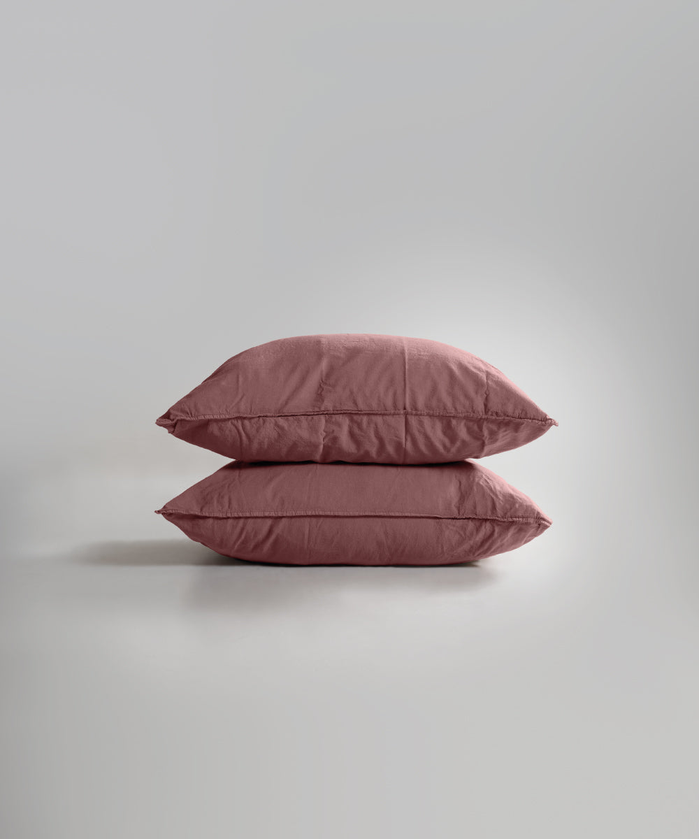 Stonewash 100% Yıkanmış Pamuk Nevresim Seti Old Rose