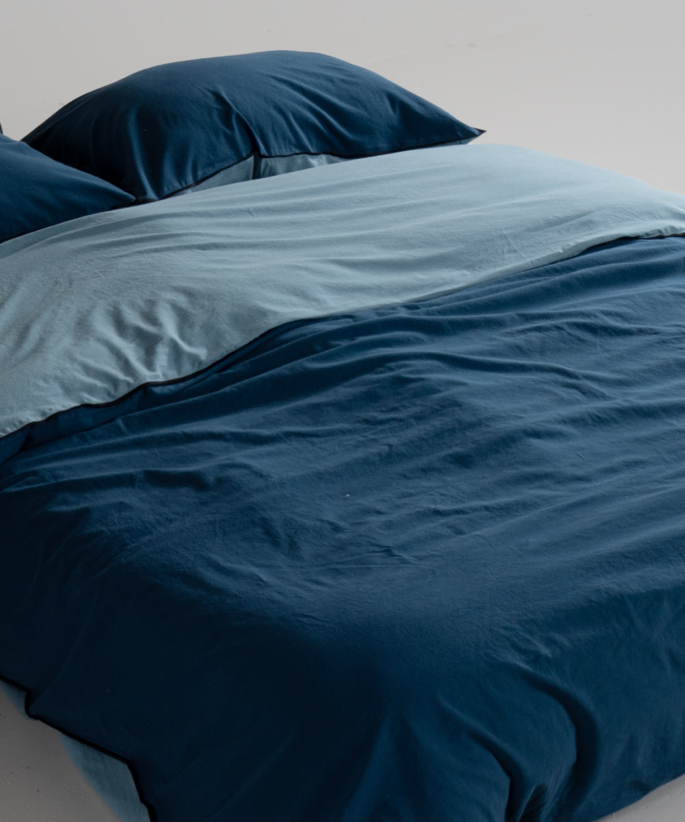 Essualte Doubleface %100 Pamuk Nevresim Takımı Dress Blue / Akdeniz Mavisi