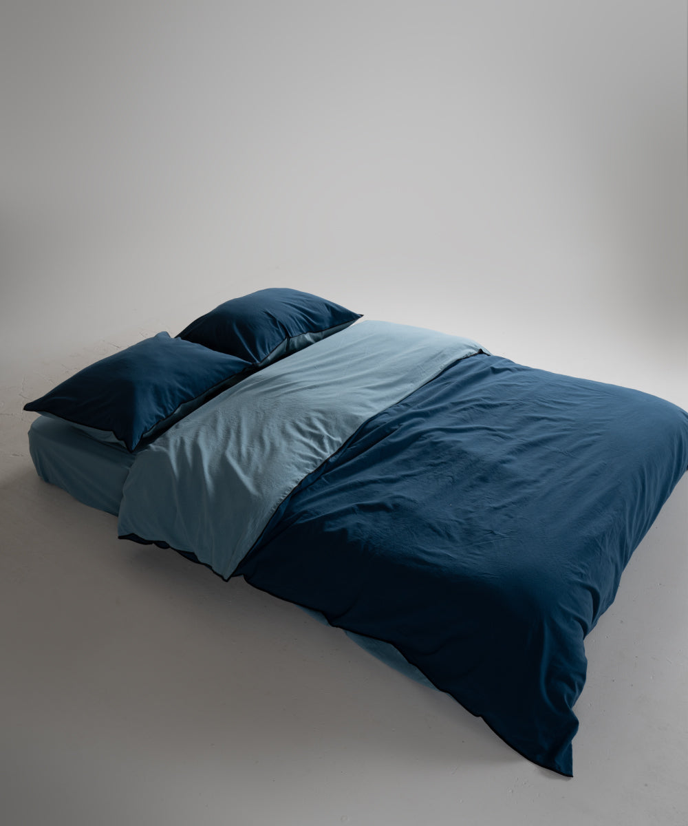 Essualte Doubleface %100 Pamuk Nevresim Takımı Dress Blue / Akdeniz Mavisi