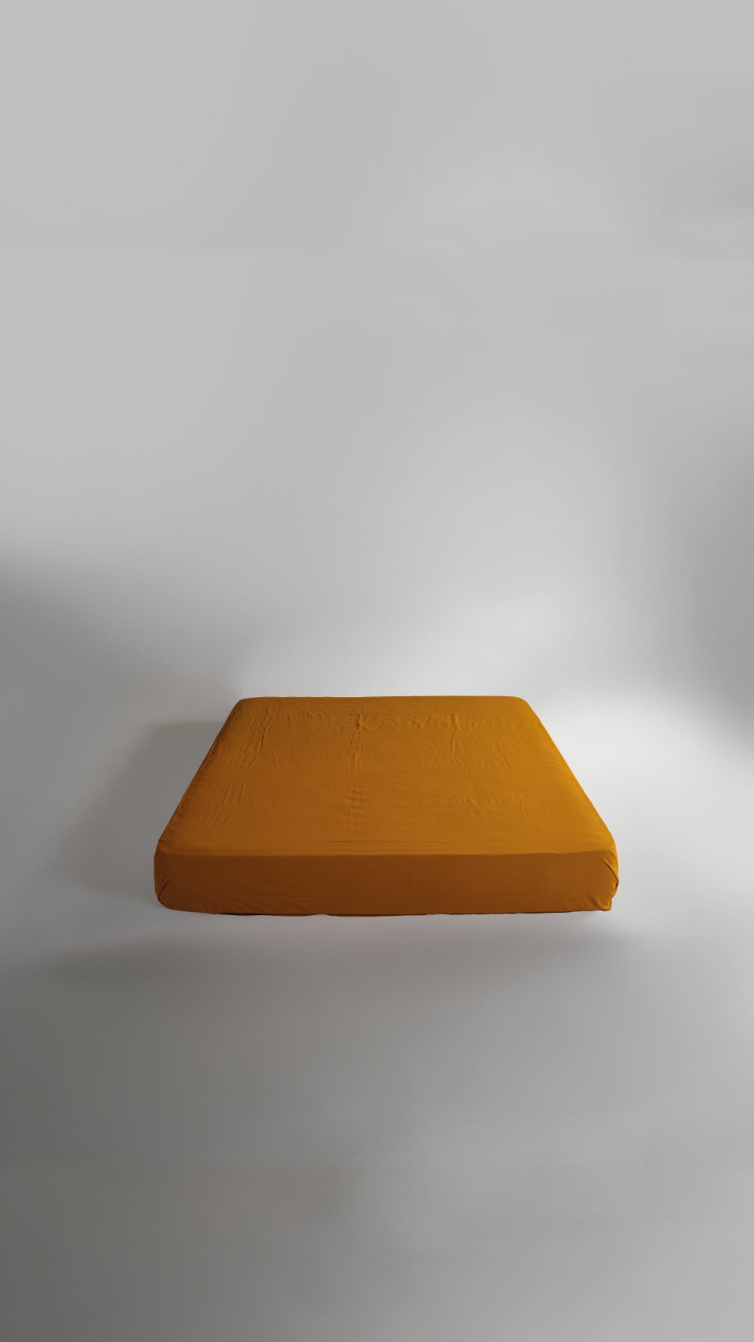 Stonewash 100% Yıkanmış Pamuk Çarşaf Set Mustard