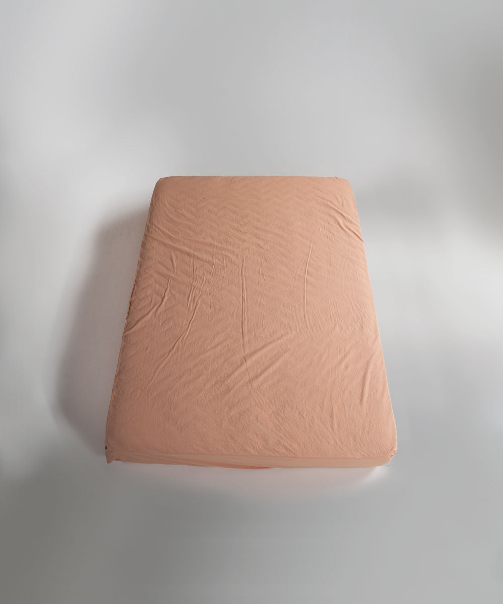 Stonewash 100% Yıkanmış Pamuk Exclusive Çarşaf Set Toast