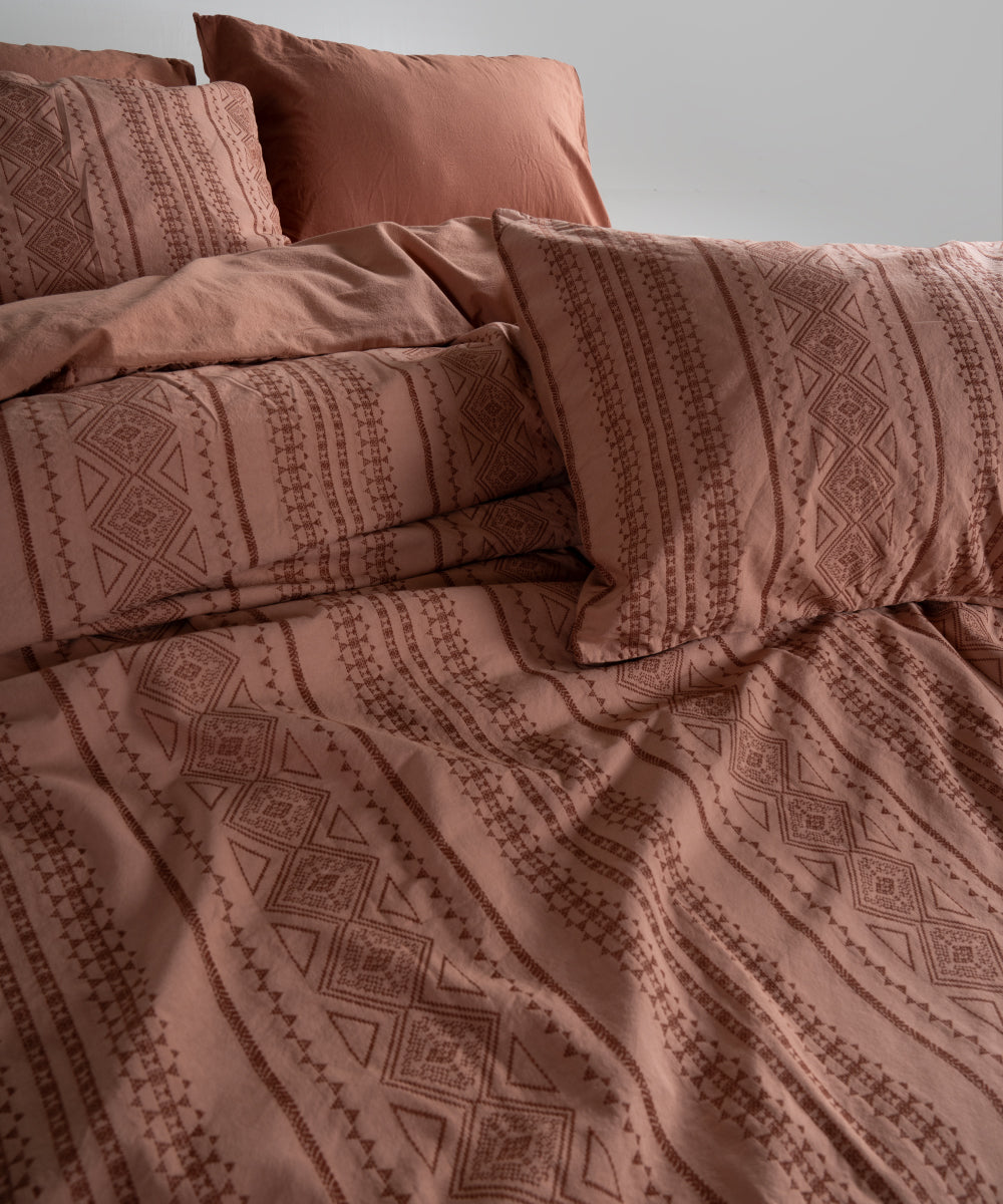 %100 Pamuk Stonewash Nevresim Takımı Coastal Trio - Commencer