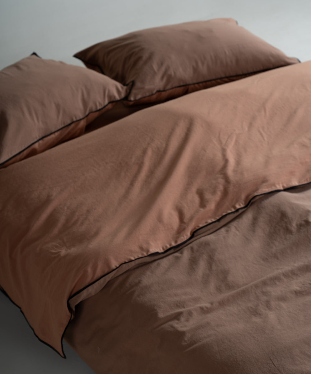 Essualte Doubleface %100 Pamuk Nevresim Takımı Wood Smoke / Commencer