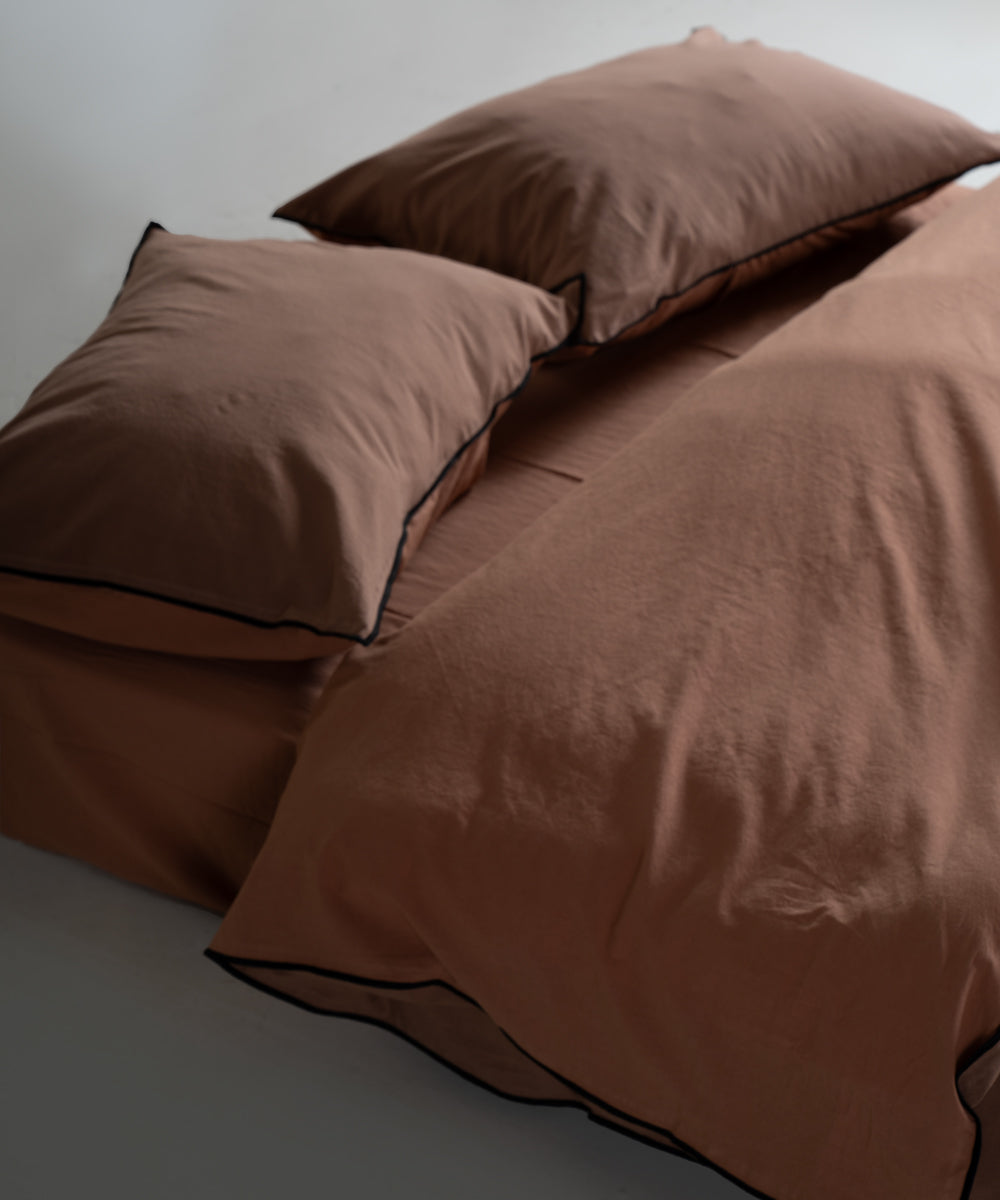 Essualte Doubleface %100 Pamuk Nevresim Takımı Wood Smoke / Commencer