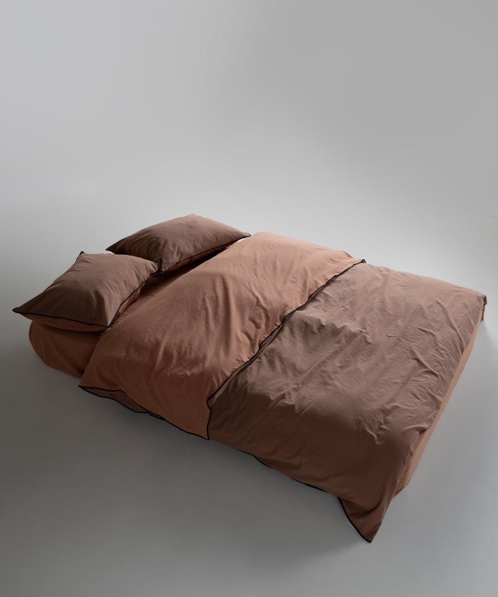 Essualte Doubleface %100 Pamuk Nevresim Takımı Wood Smoke / Commencer