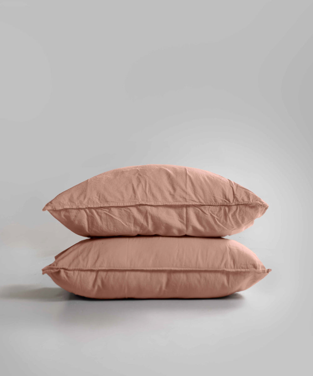 Stonewash 100% Yıkanmış Pamuk Nevresim Seti Cameo Brown